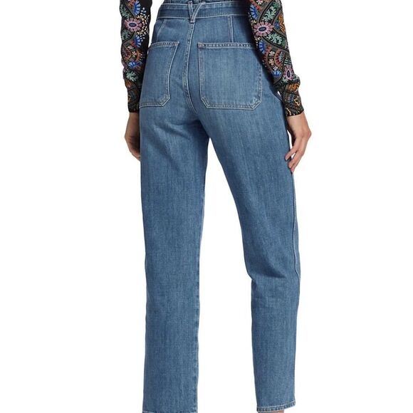 $378 NWT Veronica Beard Rinley Cropped Straight Leg High Rise Jeans Size 27 - Picture 6 of 15